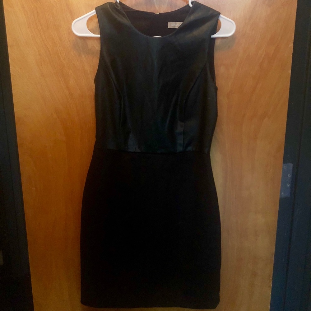 Faux black leather Banana Republic dress- Petite 4